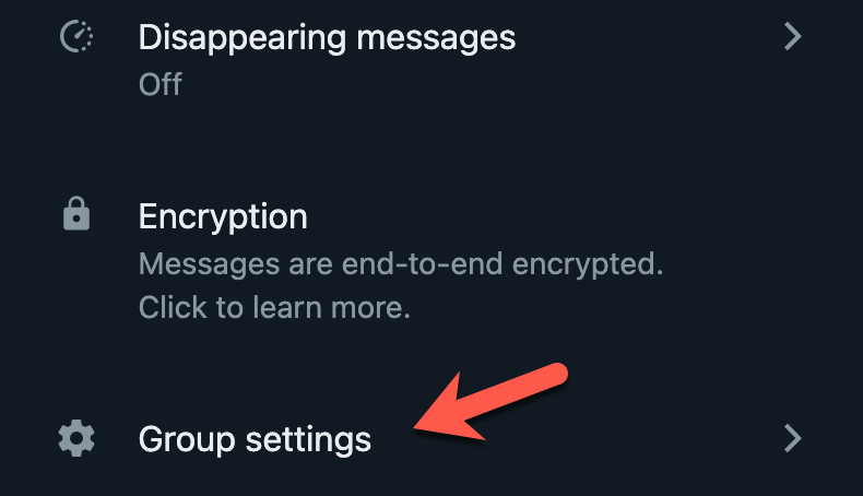 whatsapp group settings