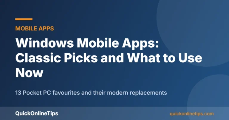 Windows Mobile apps and modern replacements