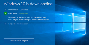 windows 10 progress