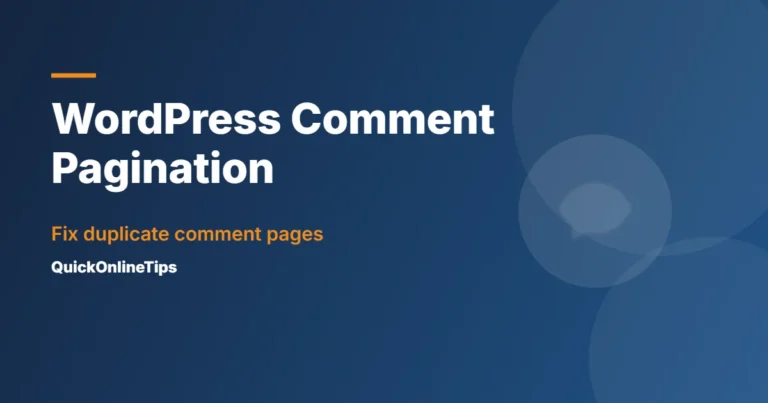 WordPress comment pagination