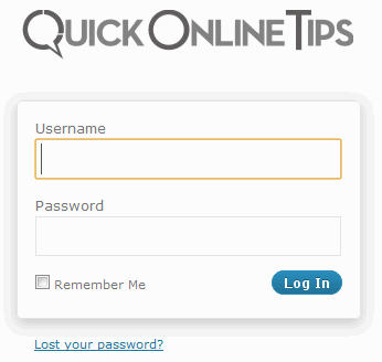 wordpress login screen new logo