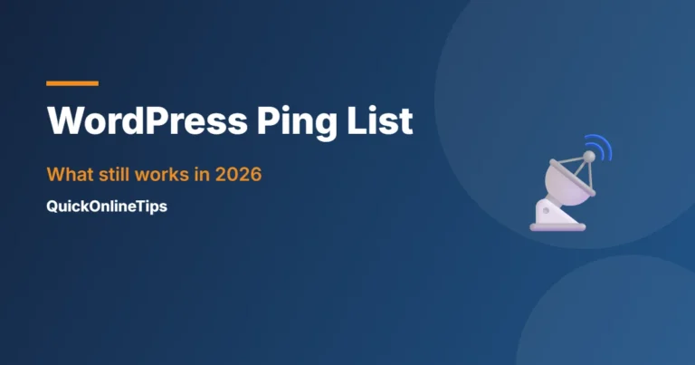 WordPress ping list update services
