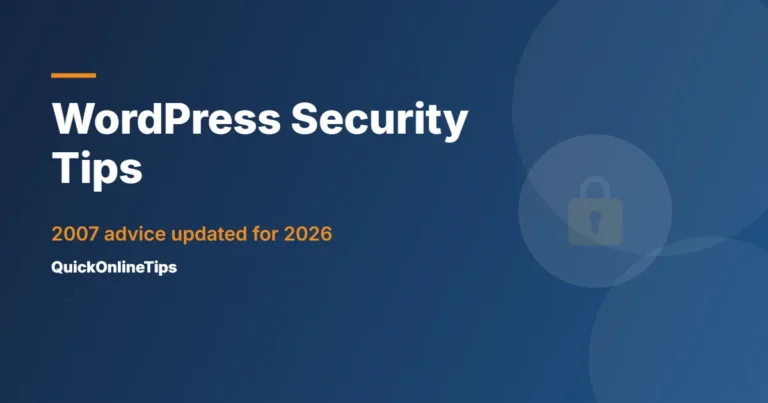 WordPress security tips
