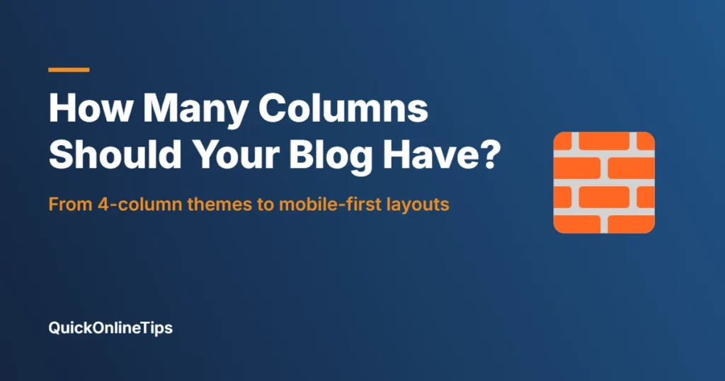 WordPress theme columns and blog layout