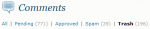 Empty wordpress thrash