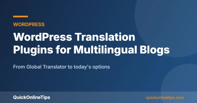 WordPress translation plugin options for multilingual blogs