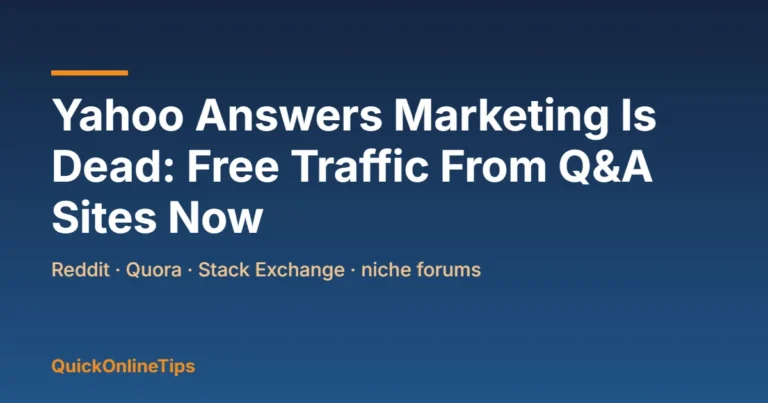 Yahoo Answers marketing and free traffic from Q&A sites
