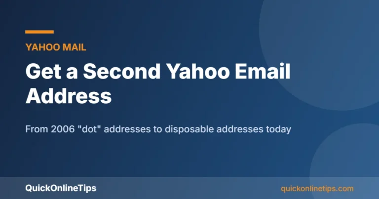 How to get a second Yahoo email address