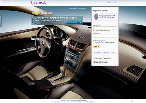 yahoo full page ads