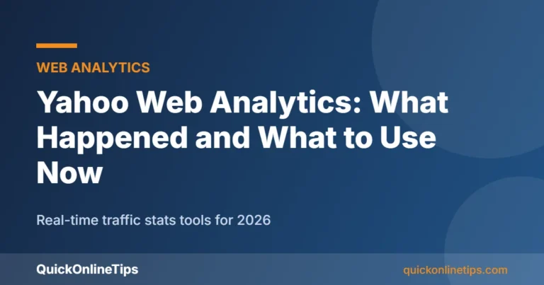 Yahoo Web Analytics and alternatives