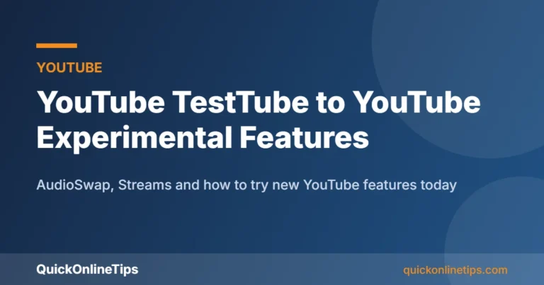 YouTube TestTube and YouTube experimental features