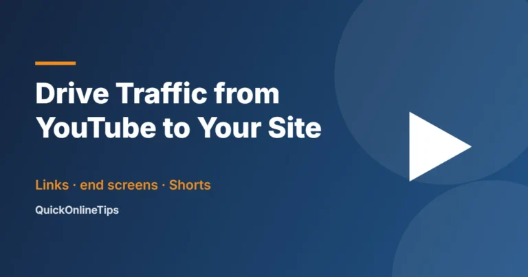 Drive traffic from YouTube to your website
