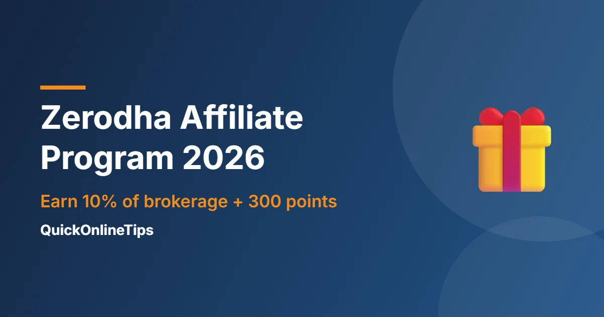 Zerodha affiliate program